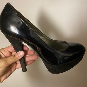 Guess high heels in black with sparkly heel
